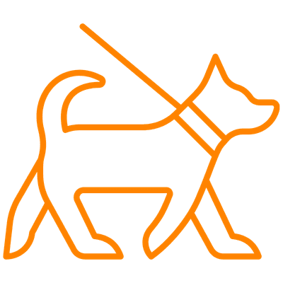 Symbol mit Hund an der Leine zeigt Leinenpflicht in Weinheim.